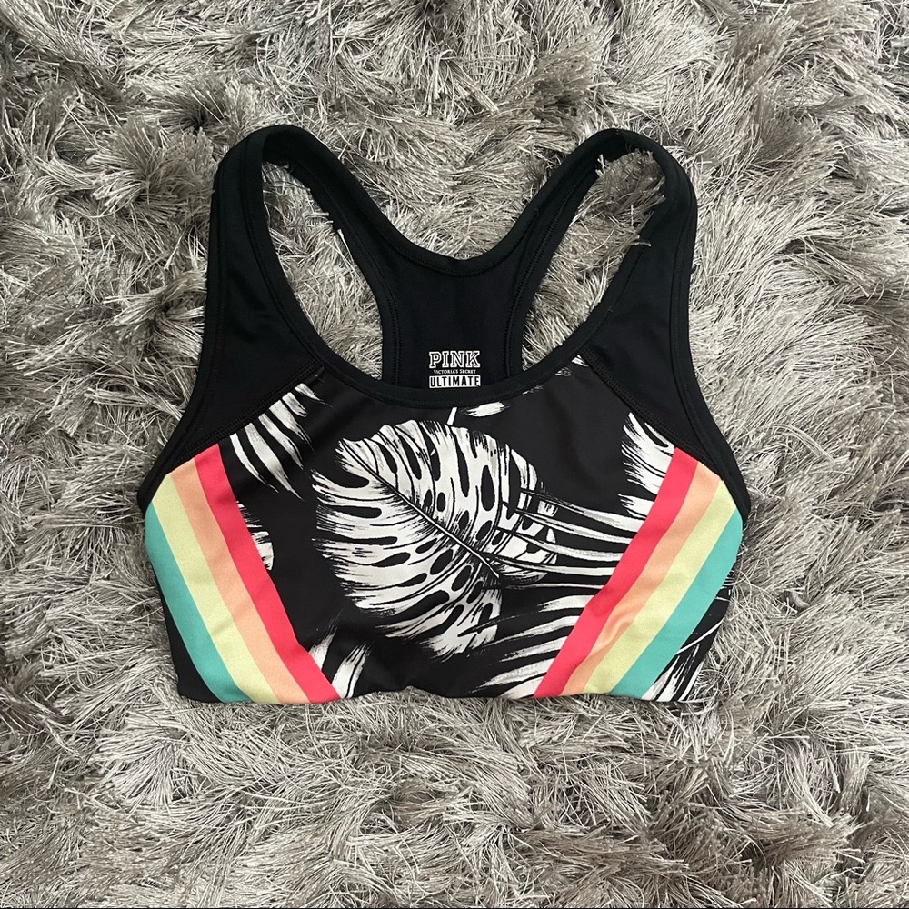 Tropical Sports Bra PINK Victoria’s Secret XS (Extra Small)